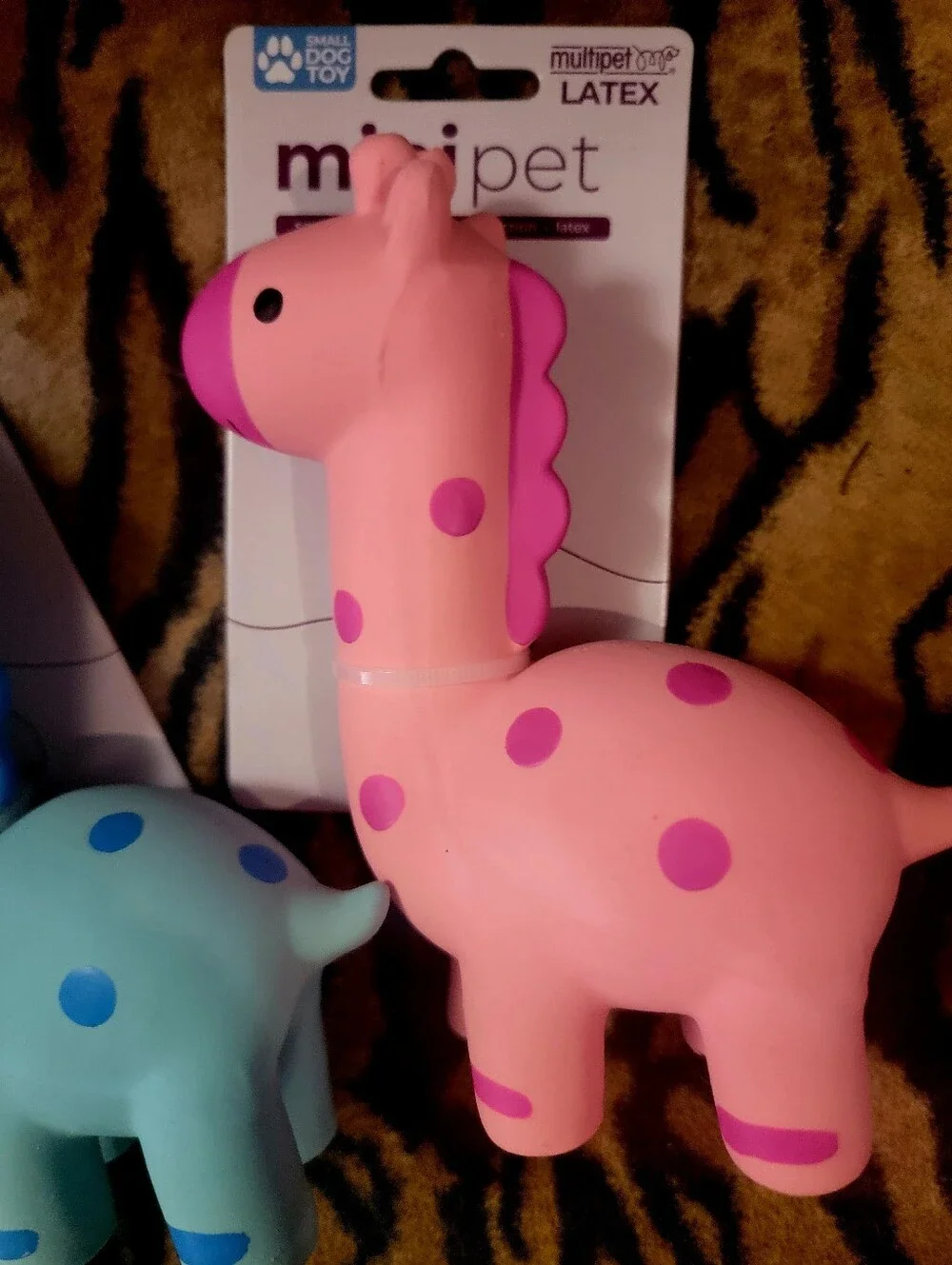 Multipet Dog Giraffe Squeaky Latex Toy Xs Mini Various Colors Ea.
